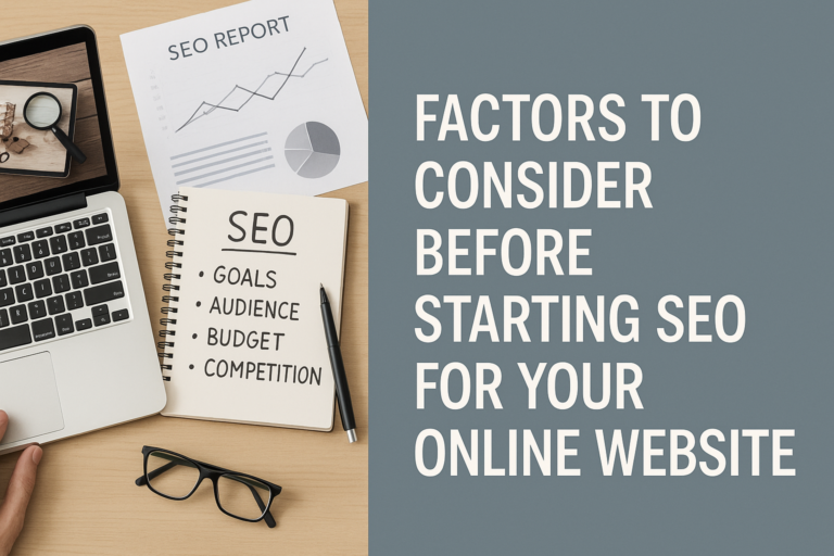 Factors to consider when starting SEO